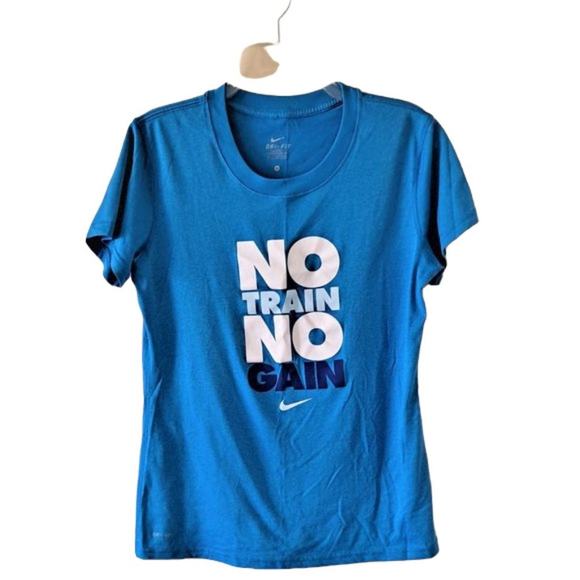 Nike Dri Fit No Train No Gain Polyester Active / Athletic T-shirt - Size M - Picture 1 of 7